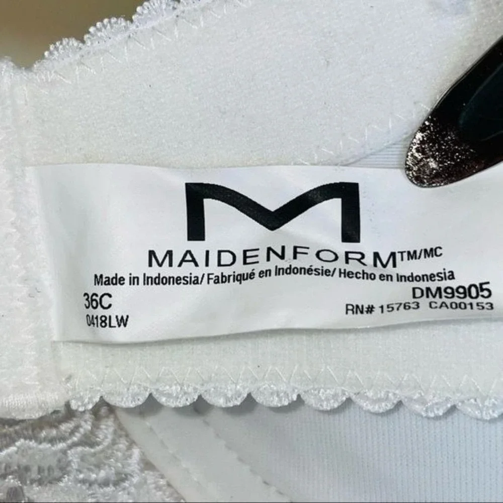 Maidenform Love the Lift Embroidered Push-Up Balconette Bra DM9905 36C - Picture 4 of 13
